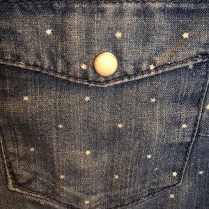 long sleeve denim w cute star pattern